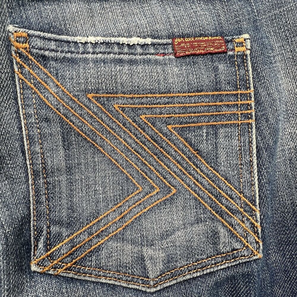 7 For All Mankind Bootcut Jeans Women's 28 (Actual 31x29) USA Made Western Boho - Picture 5 of 13